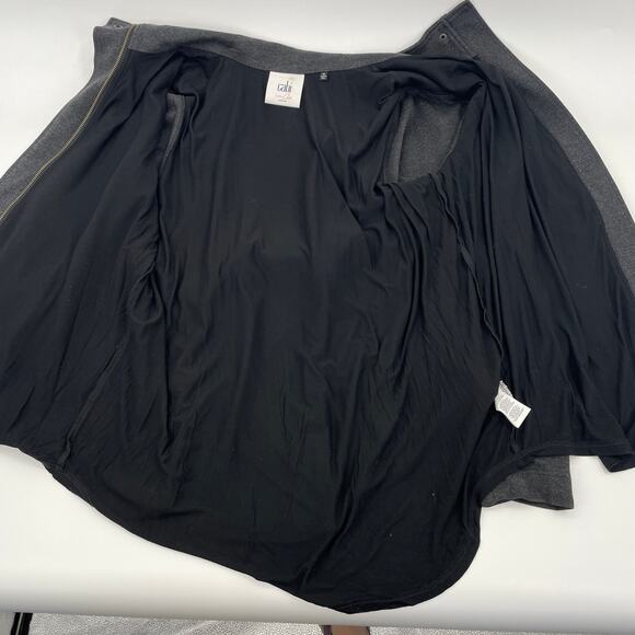 CABI Heather Grey Mesh Back Jacket Size M Belted Soft Jersey Athleisure #3184 - Picture 7 of 10